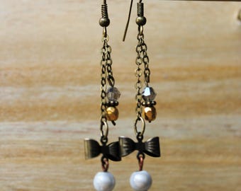 Bow and Pearl Earrings