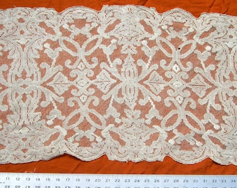 Vintage filet lace runner 47" x 17"