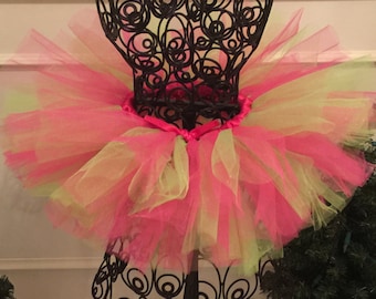 Pink and Lime Green Tutu