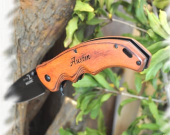 Engraved Pocket knife ( SET OF 1 ) , Rescue Knife ,Engraving Knife ,Best Man gift ,Personalized Gifts Knife , Groomsman knife , Wedding Gift
