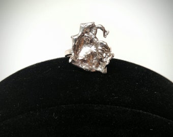 Solid Silver Splash Ring