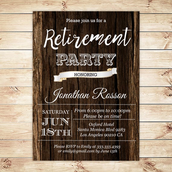 Printable Retirement Invitation Retirement For Men