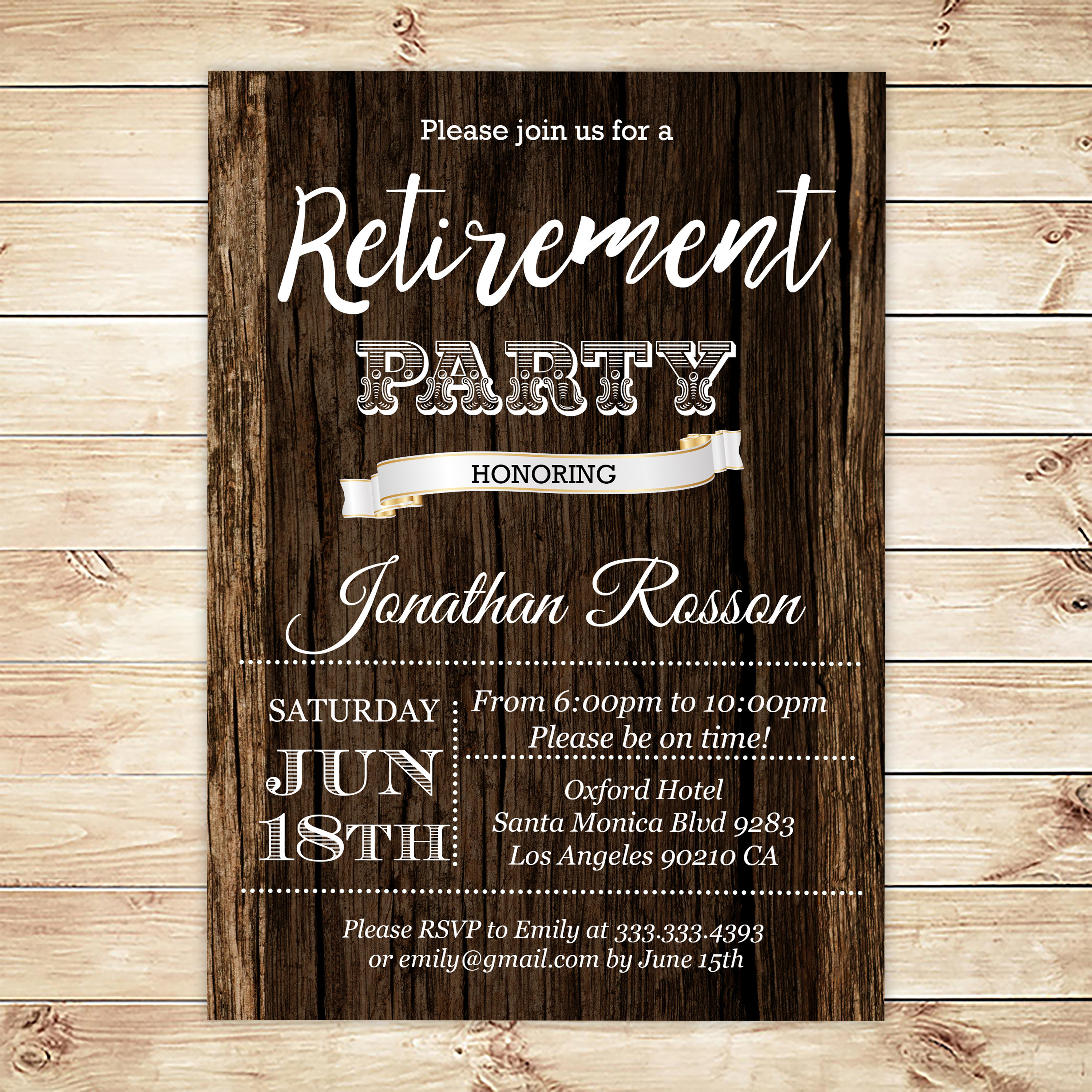 Invitations Templates Men Retirement 10