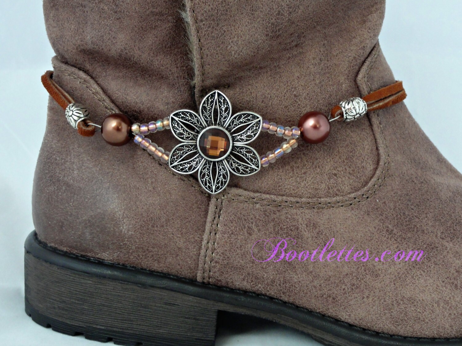 Cowboy Boot Jewelry Filigreed Flower Boot Bracelet Pretty