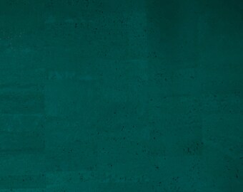 Natural Cork Fabric - Teal
