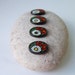 Vintage 18x13mm Painted Floral Glass Cabochons (4) - Destash