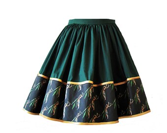 Loki Print Border Skirt - elastic waist multifit flippy skirt
