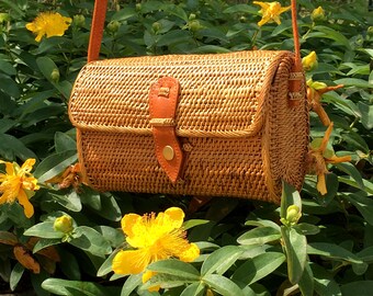 Wicker Clutch bag, Bali Basket, Rattan Basket, Wicker bag, Woven clutch, Bali Ata Clutch, boho clutch, Boho Bag, Bali Ata Bag