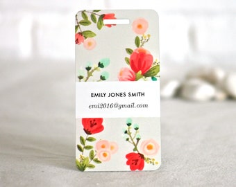 Summer Floral Custom Luggage Baggage Tags Traveller's Gift