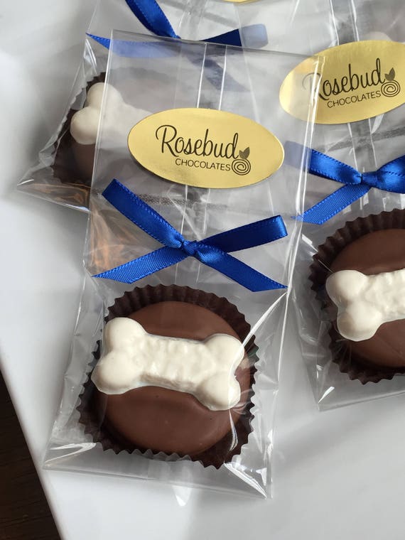 12 DOG BONE Chocolate Covered Oreo Cookie Pet Puppy Birthday