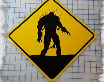 Swamp Thing Crossing Metal Sign