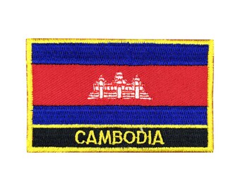 Cambodia Flag Patch Iron on Patch Sew On Patches back patch