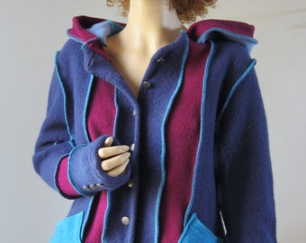SALE Size L Felted Wool Jacket