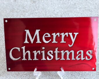 Christmas Series: Merry Christmas Metal Panel