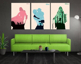 Star Wars Trilogy Poster Set Star Wars Minimalist Poster Star Wars Art Star Wars Minimalist Print Star Wars Wall Art Minimalist Art