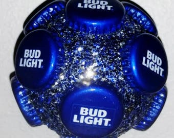 Bud Light beer bottle cap Christmas ornament