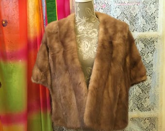 Sable Fur Stole Wrap Vintage Size 16