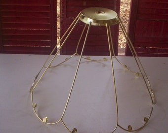 Vintage bottom bell scallop lamp shade/Victorian lamp shade frame/Vintage wire lamp shade frame/Salvage lamp shade frame/Wire lamp shade