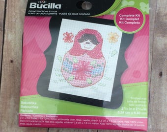 Babushka Cross Stitch Kit by Bucilla