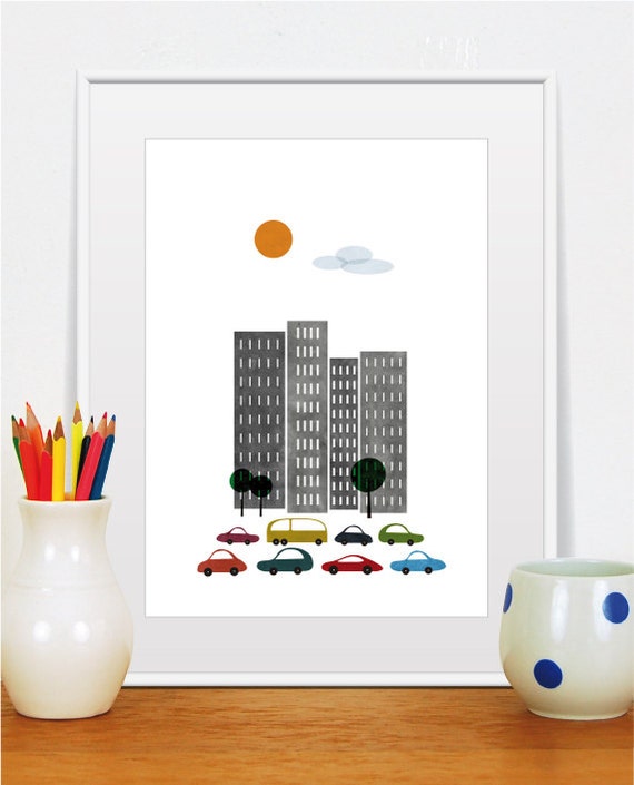 cars print nursery decor nursery wall art nursery prints