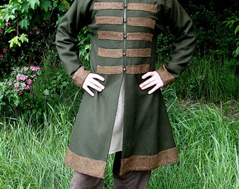 Early Medieval Scandinavian coat, Viking coat form Birka, Historical Pattern , for Viking Reenactors, Viking Costume