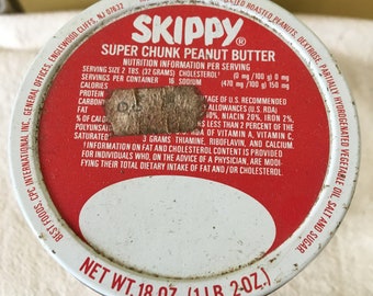 Vintage Glass Skippy Peanut Butter Jar