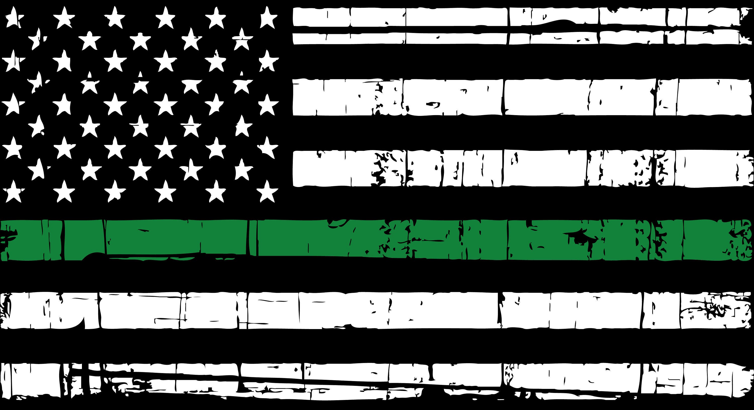 Download Distressed Thin Green Line American Flag SVG Digital Files ...