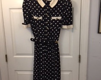 Lillie Rubin Silk Midi Dress