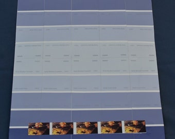Turntables on blue stripes