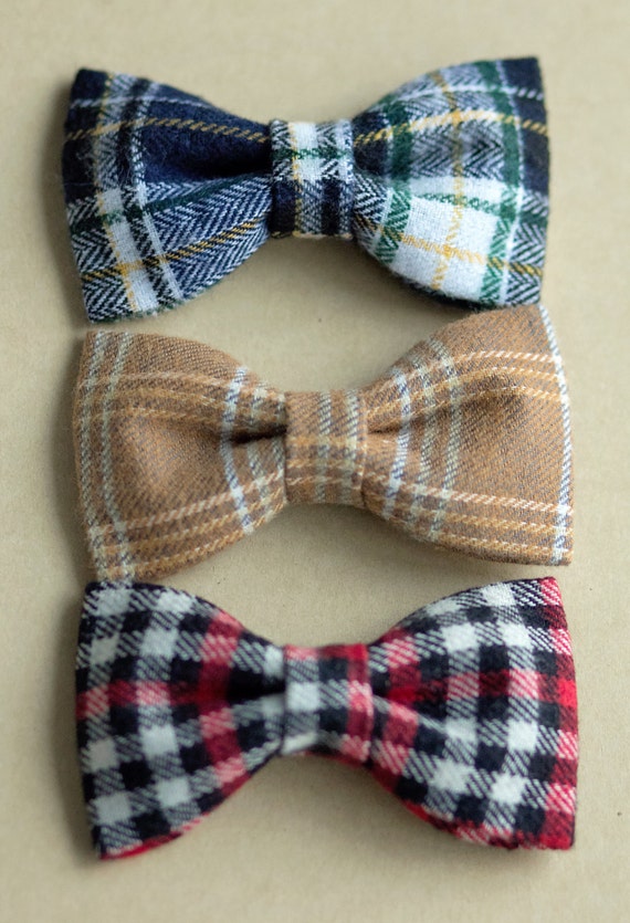 NEW Baby to Boy Bow Ties Handmade Fabric Bowties Plaid