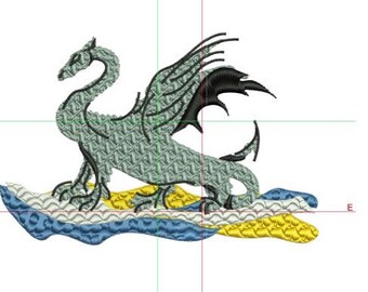 dragon embroidery design