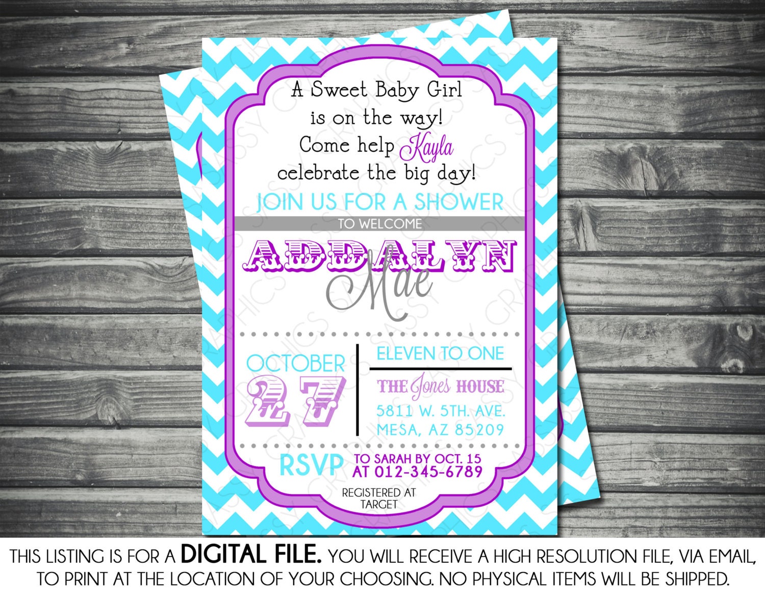 Girls Purple Invitations 2