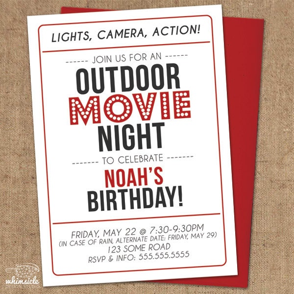 Printable Movie Night Invitations 8