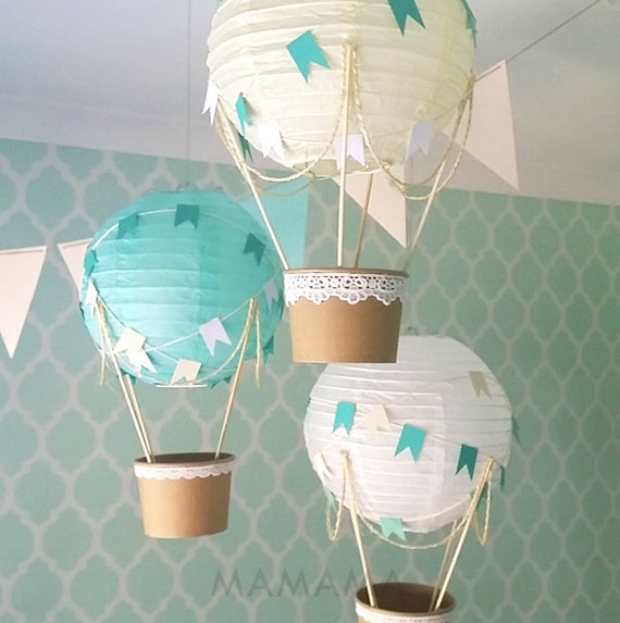 whimsical hot air balloon decoration diy kit mint nursery whimsical hot air balloon decoration diy kit mint nursery