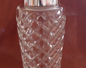 Lead Crystal Cocktail Shaker – WMF – GERMANY – cut glass - silver plate - vintage - Cobbler Shaker - Martini Shaker - Hand Made