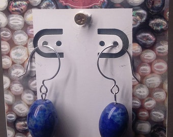 Sterling silver filled Lapis Lazuli earrings