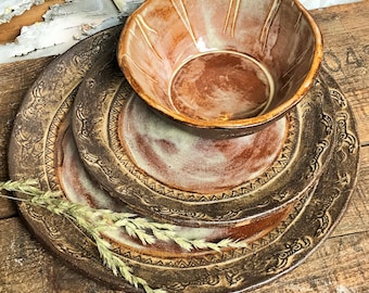 Dinnerware set brown | Etsy Dinnerware set brown | Etsy