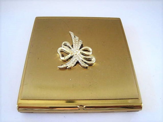 Jeweled Cigarette Case, Business Card Case, Signed K & K USA, Rhinestone Embellished,
