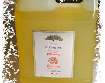 CASTOR OIL USP Grade Organic Cold Pressed Pure Hexane Free 36 Oz. by weight