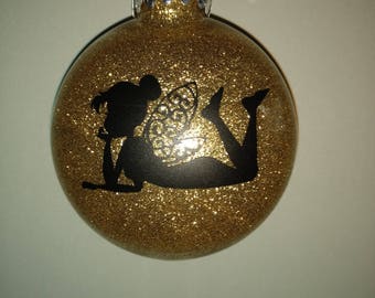 Gold Glittered Fairy Ornament
