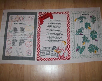 An Everything But The Kitchen Sink Fabric Panel For South Seas Imports Free US Shipping