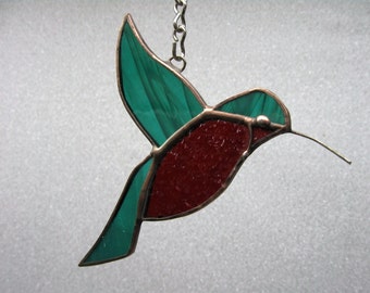 Hummingbird Stained Glass Suncatcher