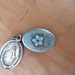 Vintage Silver Religious Pendant / Silver Religious Icon Sliding locket pendant.