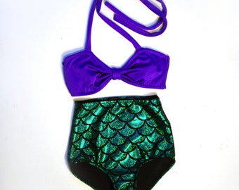 Mermaid Bathing Suit Kids // Ariel The Little Mermaid Disney Princess Swimsuit