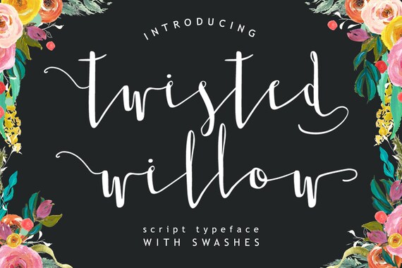 Calligraphy Font, Modern Calligraphy, Digital Fonts, Wedding Font, Invitation Font, Script Font, Digital Download, Twisted Willow