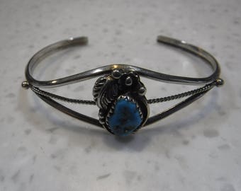 Silver and Turquoise cuff bracelet