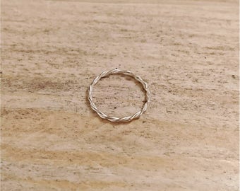 Thin ring, ring, twisted, Sterling Silver