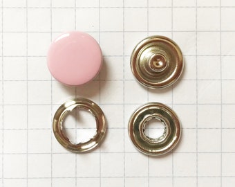 Snaply 10 jersey Press studs closed Pink