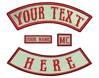 Custom Embroidered Biker Patch Personalize embroidery patch Custom Patches Iron on patch Sew on patch