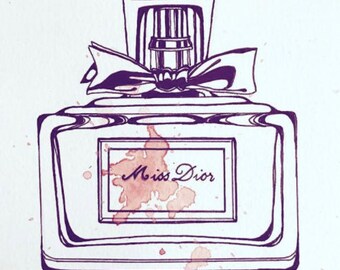 Miss Dior watercolour painting